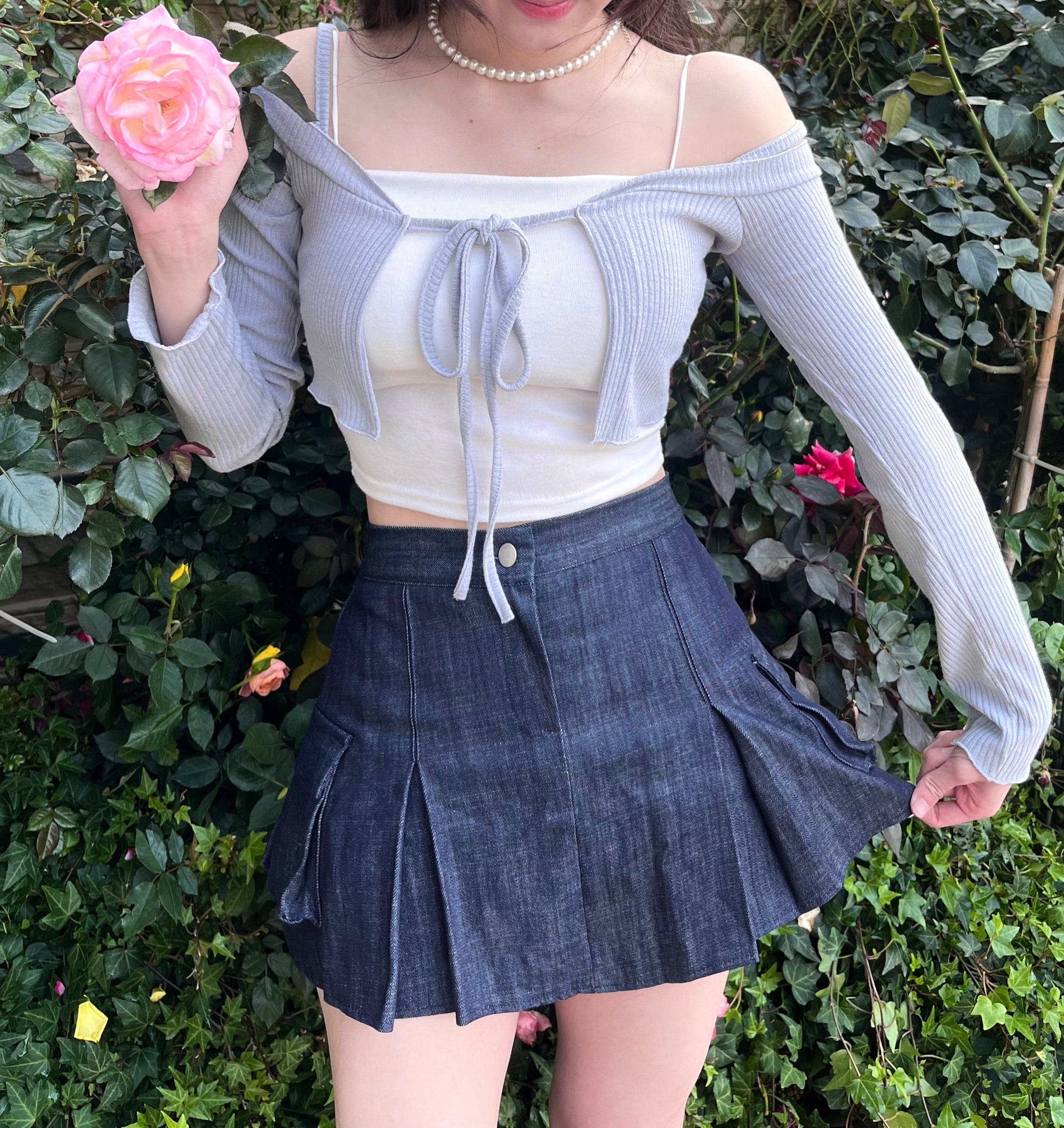 Y2K Denim Cargo Skirts