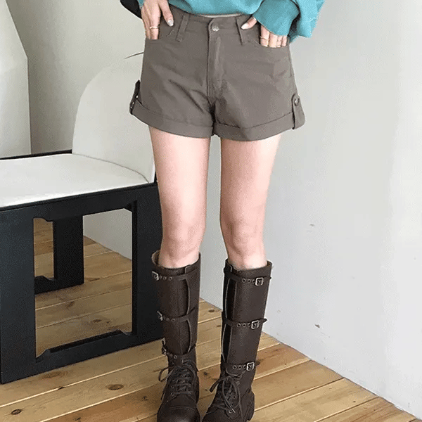 【顯瘦捲邊褲】Slim Fit Cuffed Shorts