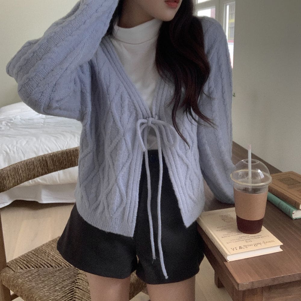 Palette Eyelet Ribbon Cardigan