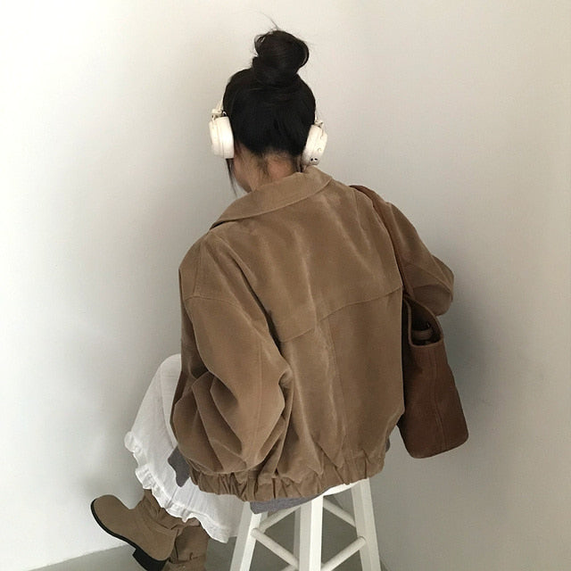 【🤎柔軟麂皮】Jumper Jacket