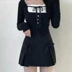 【🖤流行Y2K】Ribbon Slit Top