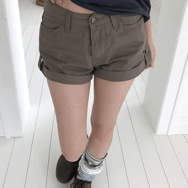 【顯瘦捲邊褲】Slim Fit Cuffed Shorts