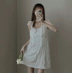 【Sweet and Girlish】Ruffled Dress Set