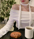 Breezy Off Shoulder Scarf Set 