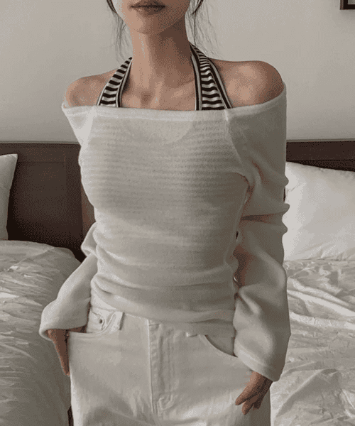 【🥂年末約會】Snow Off Shoulder Top