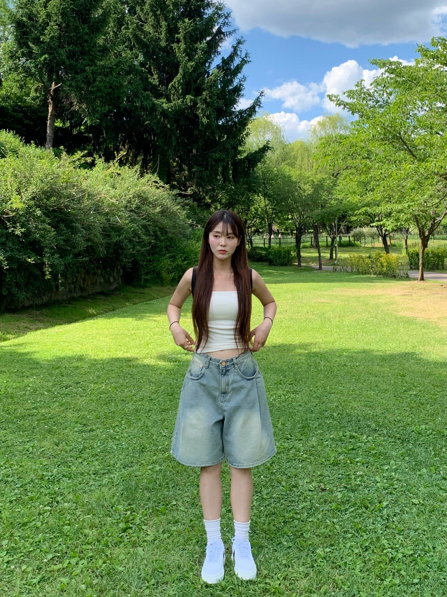 【慵懶風】Balloon Denim Half Pants