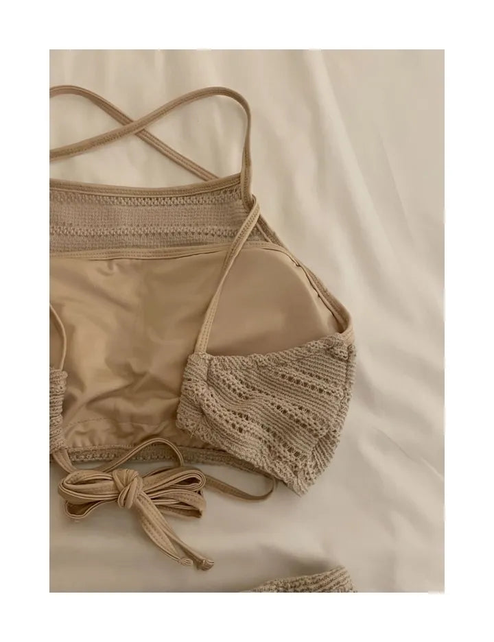【Elegant and Sweet】Crochet Skirt Bikini 