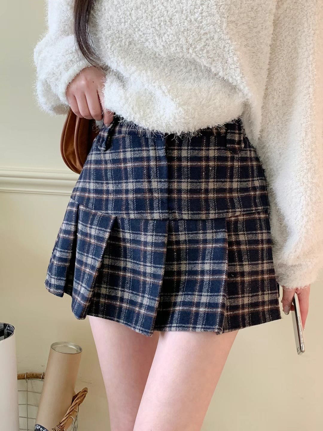 Y2K Check Mini Skirts