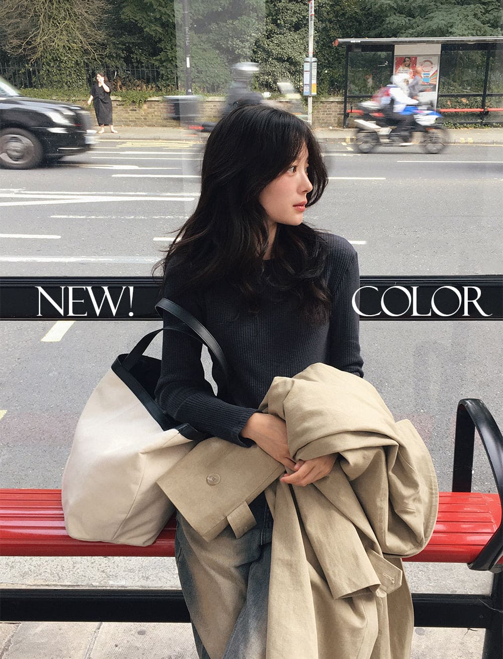 韓網MADE款！Slim Fit Knit Tee