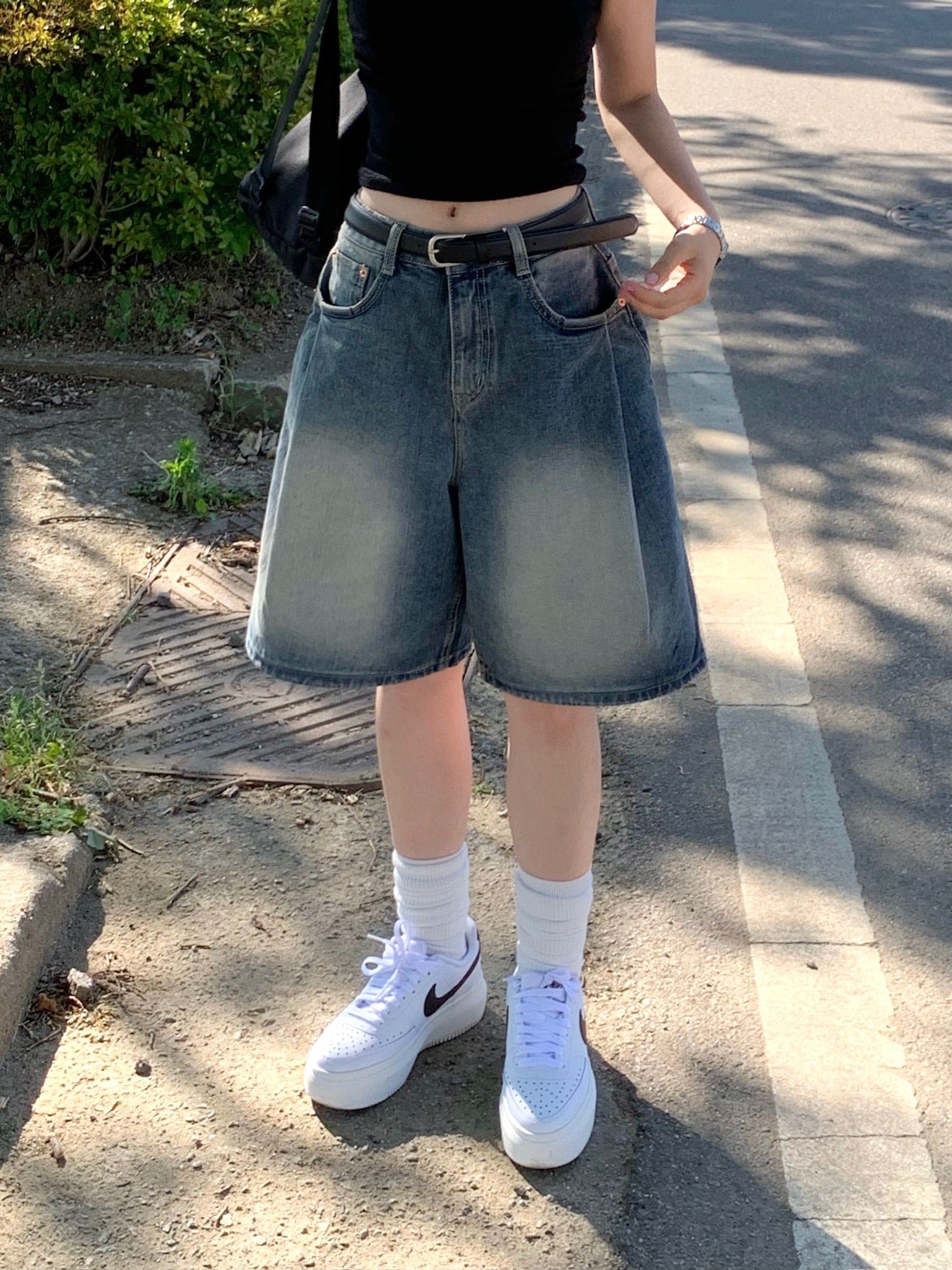 【慵懶風】Balloon Denim Half Pants