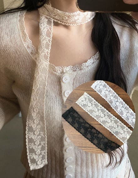 【🎀Romantic and Sweet】Lace Choker Scarf 
