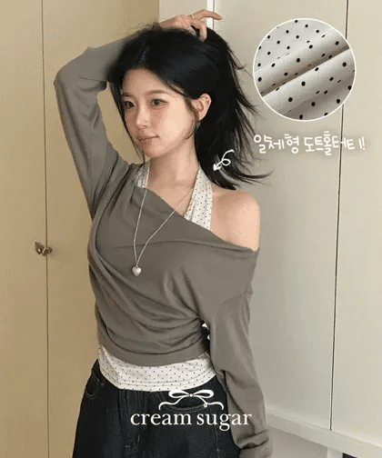 【🩰春裝新品】Halter Dot Top