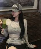 【JISOO同款】STAR WING SHEER LONG SLEEVE