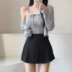 【🩰Ballet Core】Ribbon Lace Cardigan Set 