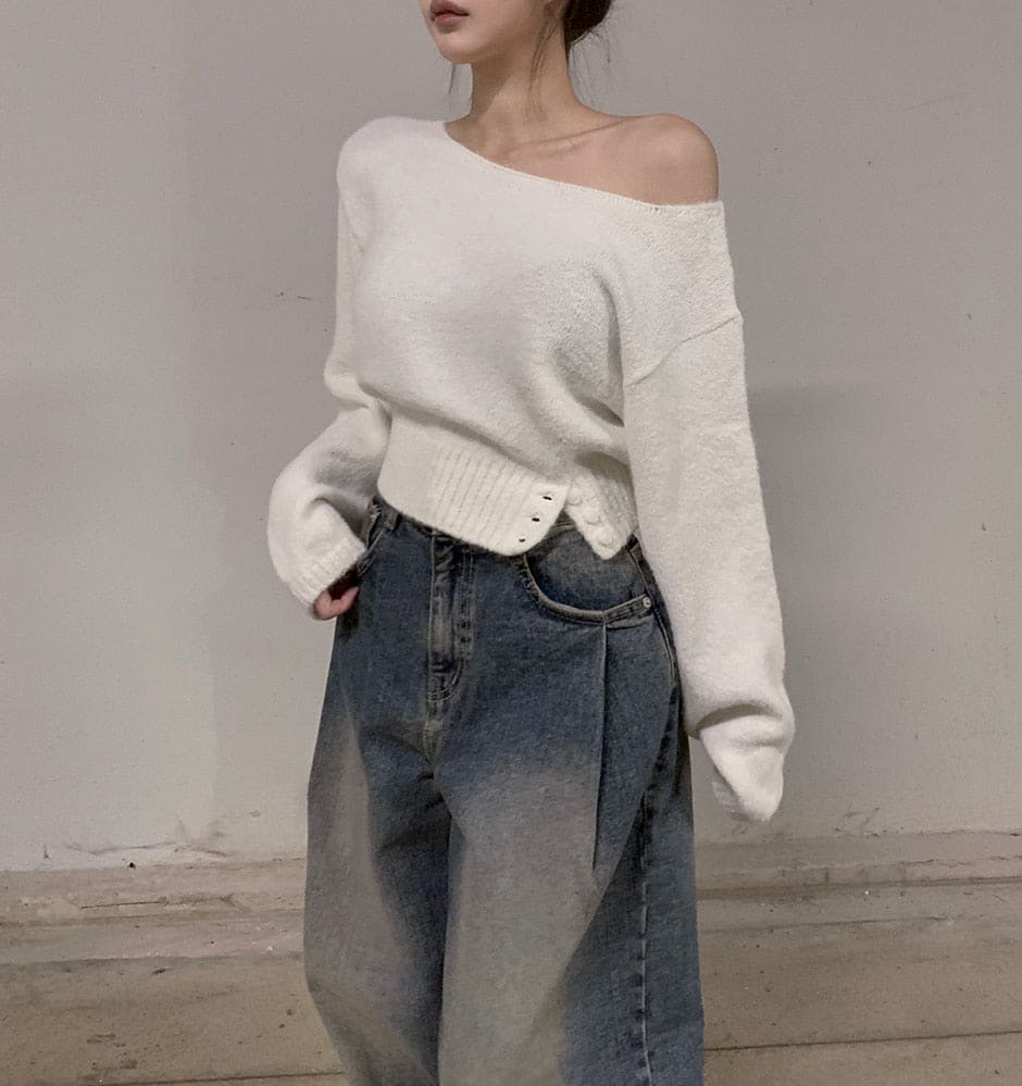 【🧧New Year Essential】Boat Neck Wool Knit 