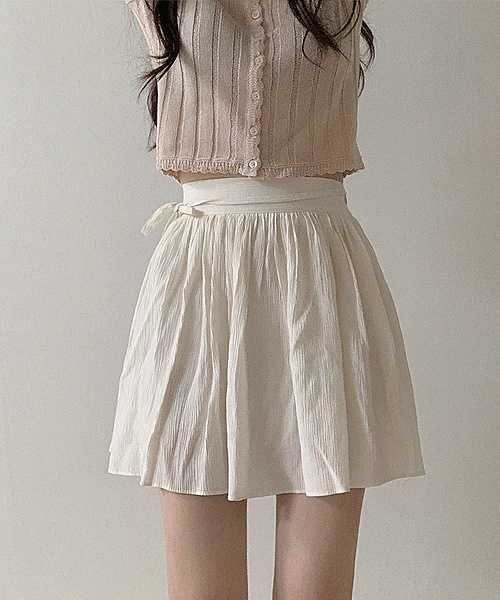 Audrey Ribbon Pleats Skirt