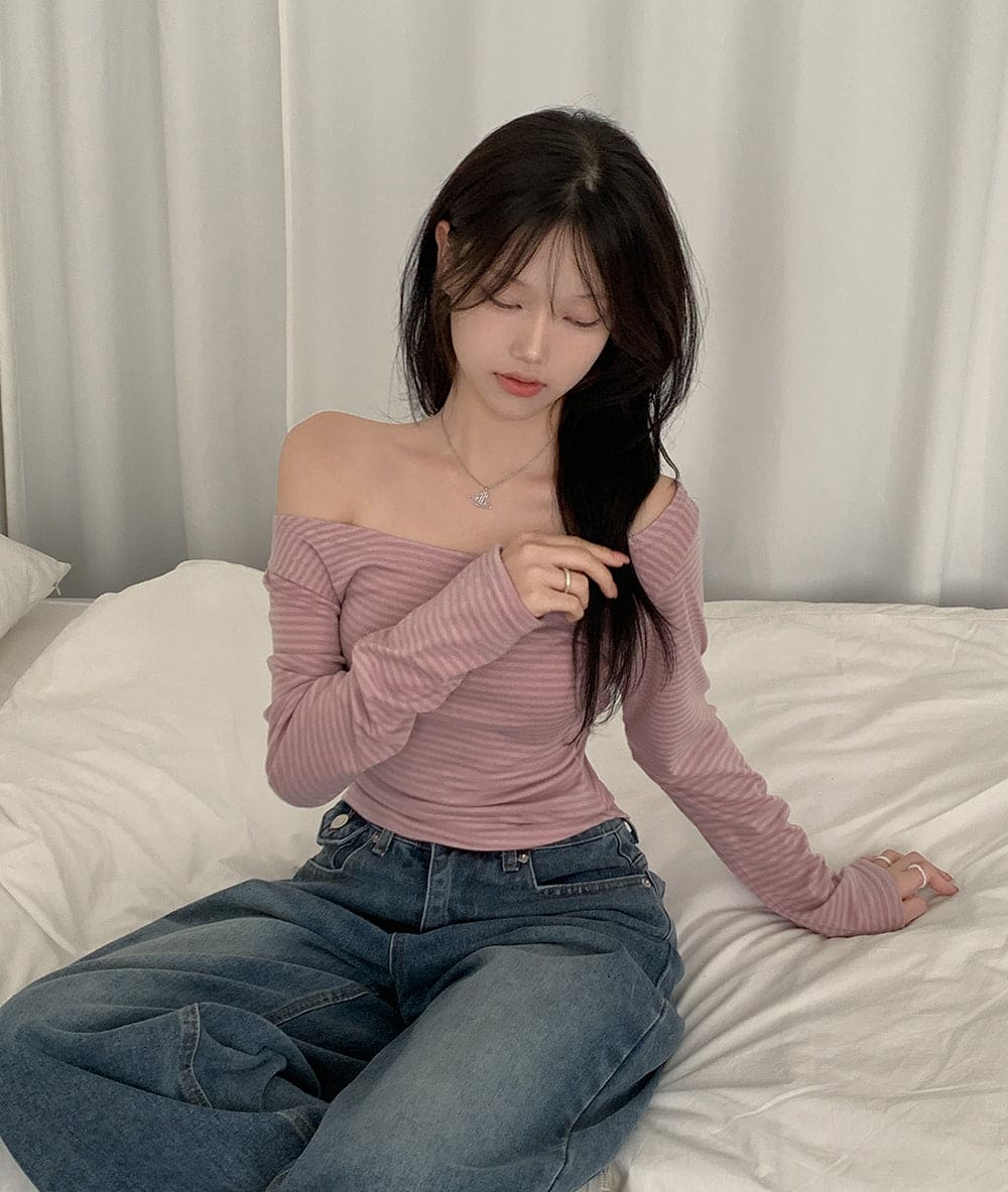 【💗for SNS】Moon Stripe Tee