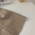 Simple and versatile soft leather skirt 