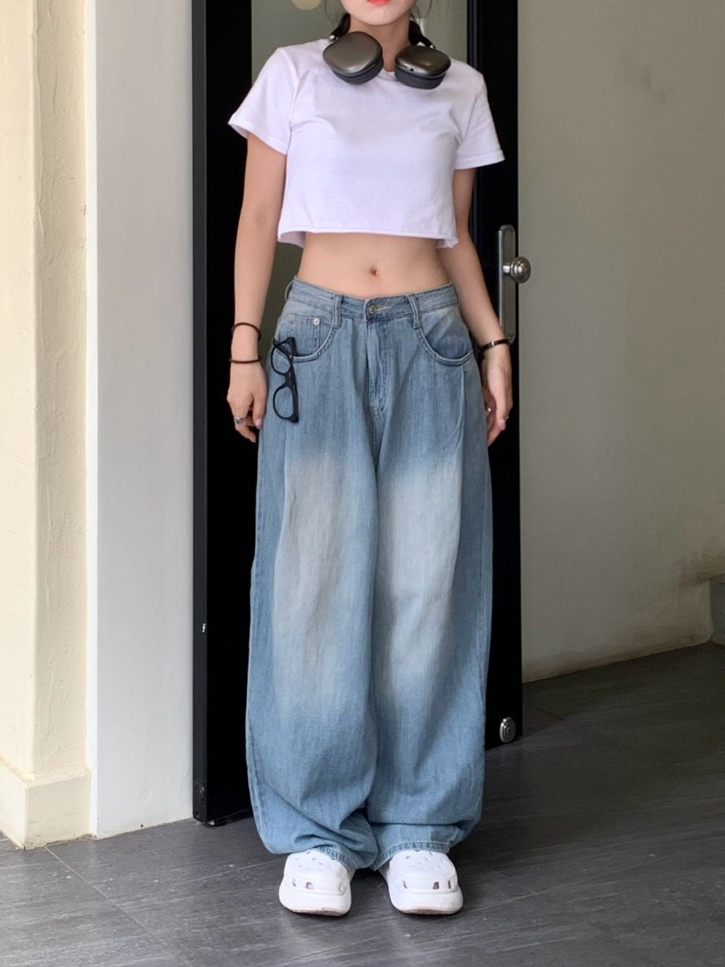 [Summer Fabric] Fresh Pintuck Wide Denim