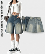 【慵懶風】Balloon Denim Half Pants