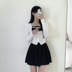 【🖤流行Y2K】Ribbon Slit Top