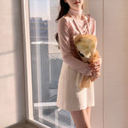 【🩰Ballet Core】Drape Shirring Tie Set