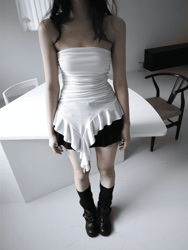 【📞Summer Sensibility】Ruffles Tube Top 