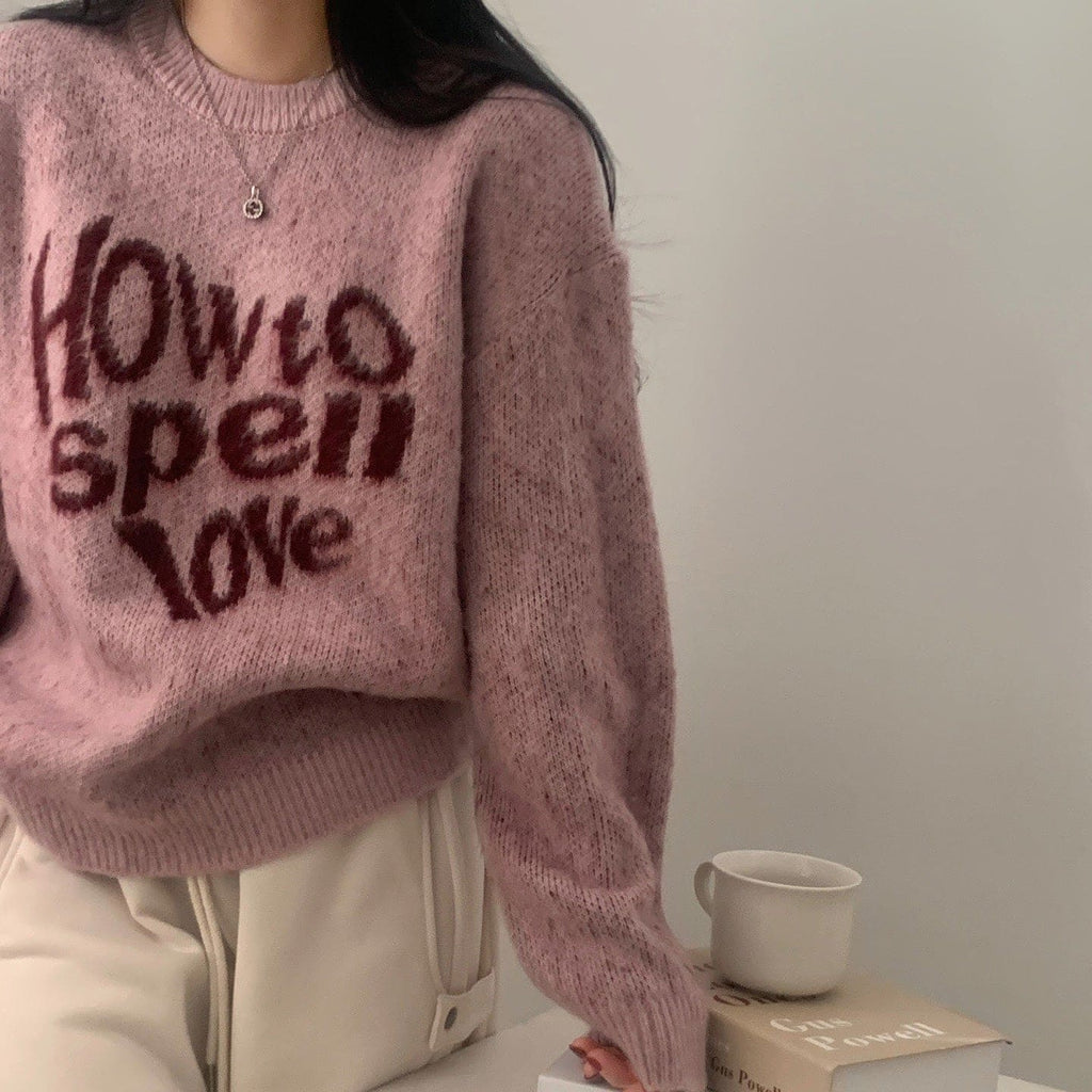 【柔軟厚實】How To Spell Love Knit
