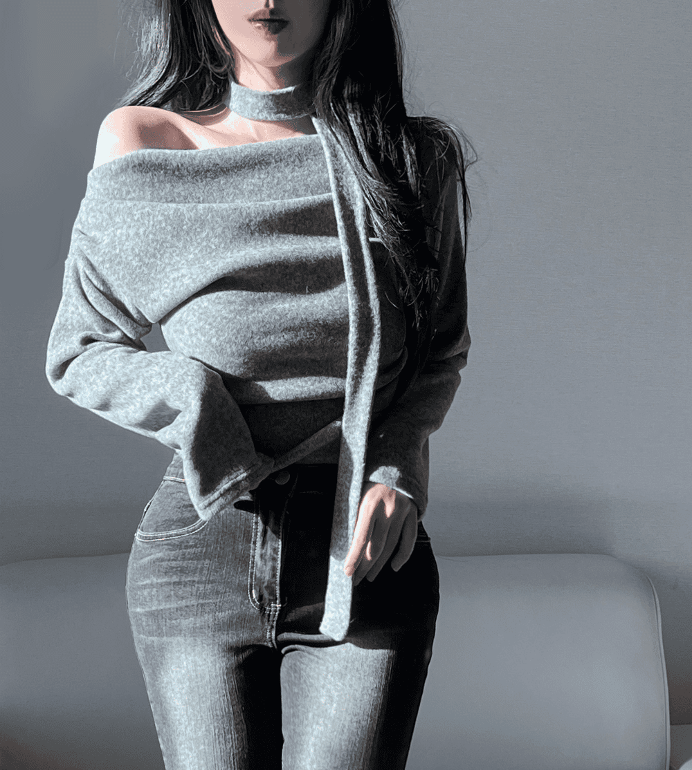 【Sweet Snowflakes】Off-Shoulder Tie Set 