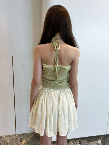 Audrey Ribbon Pleats Skirt