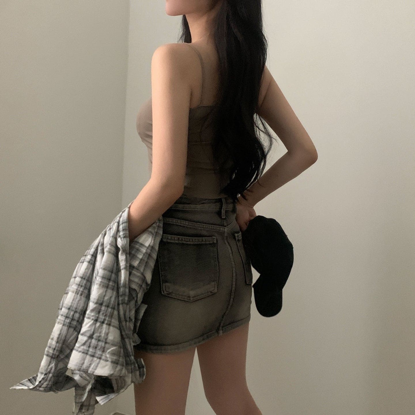 [Korean Hot Item!] Washing Denim Mini Skirt 