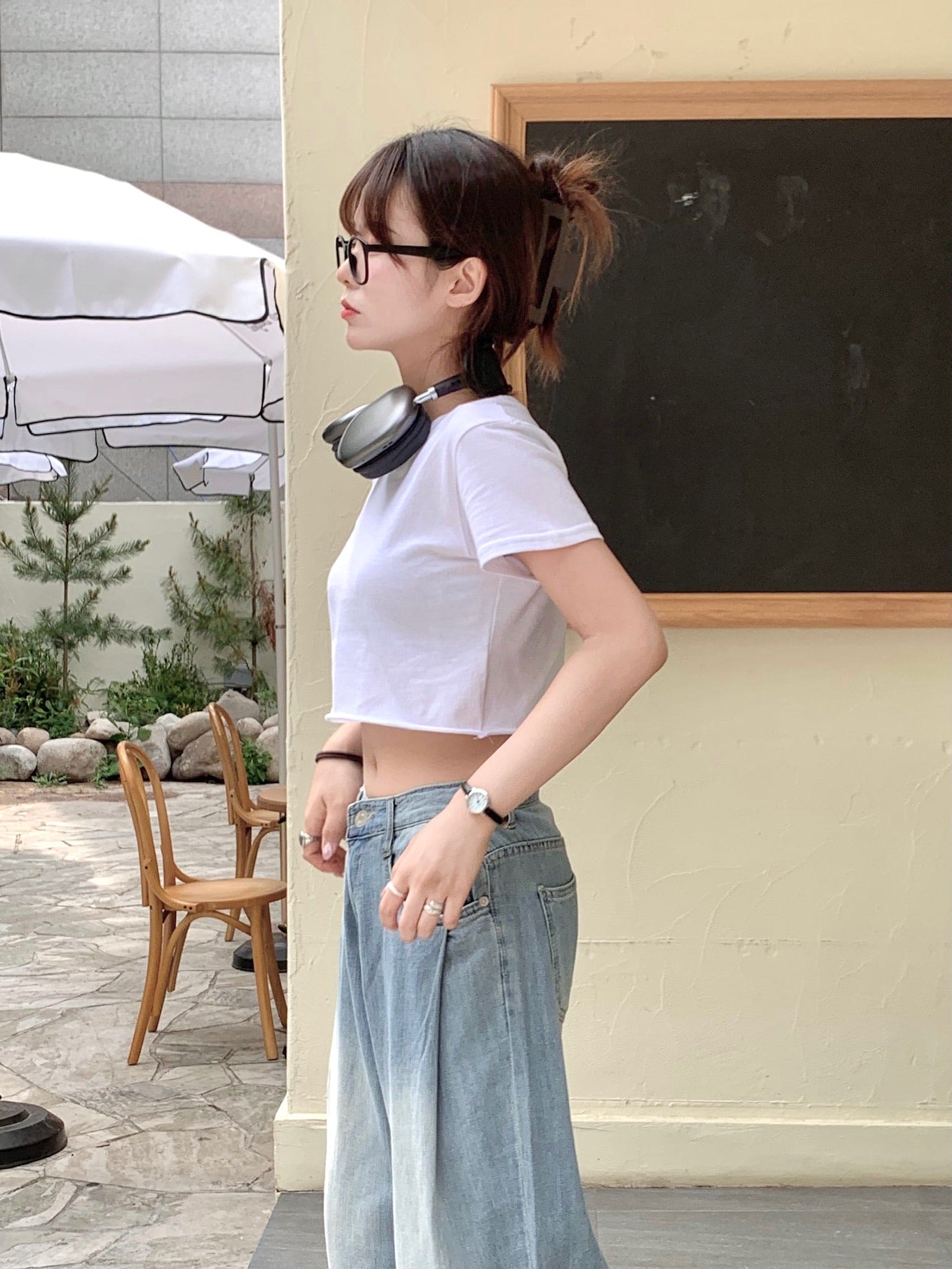 [Summer Fabric] Fresh Pintuck Wide Denim