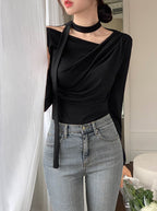 【🩰Ballet Core】Drape Shirring Tie Set