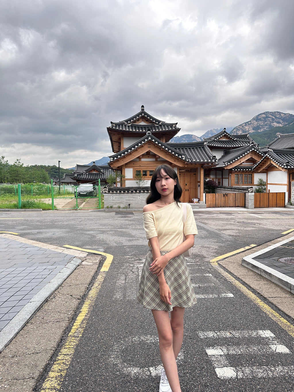 🤎 Basic Checked A-Skirt