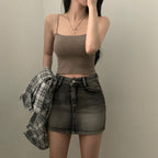 [Korean Hot Item!] Washing Denim Mini Skirt 