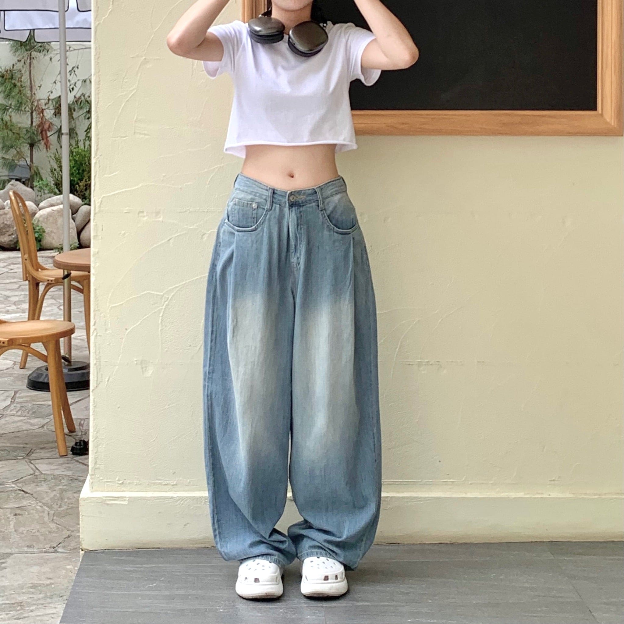 [Summer Fabric] Fresh Pintuck Wide Denim