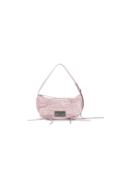 HALF SHIRRING RIBBON ROUND BAG