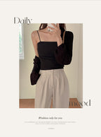 【+5°C HEAT🌡】Thin Fleece Comfy Bra Top (with padding)