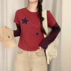 【層疊穿搭】Layered Star Patch Tee