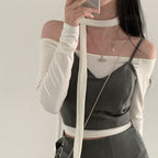 Tie Strap Off Shoulder Set 