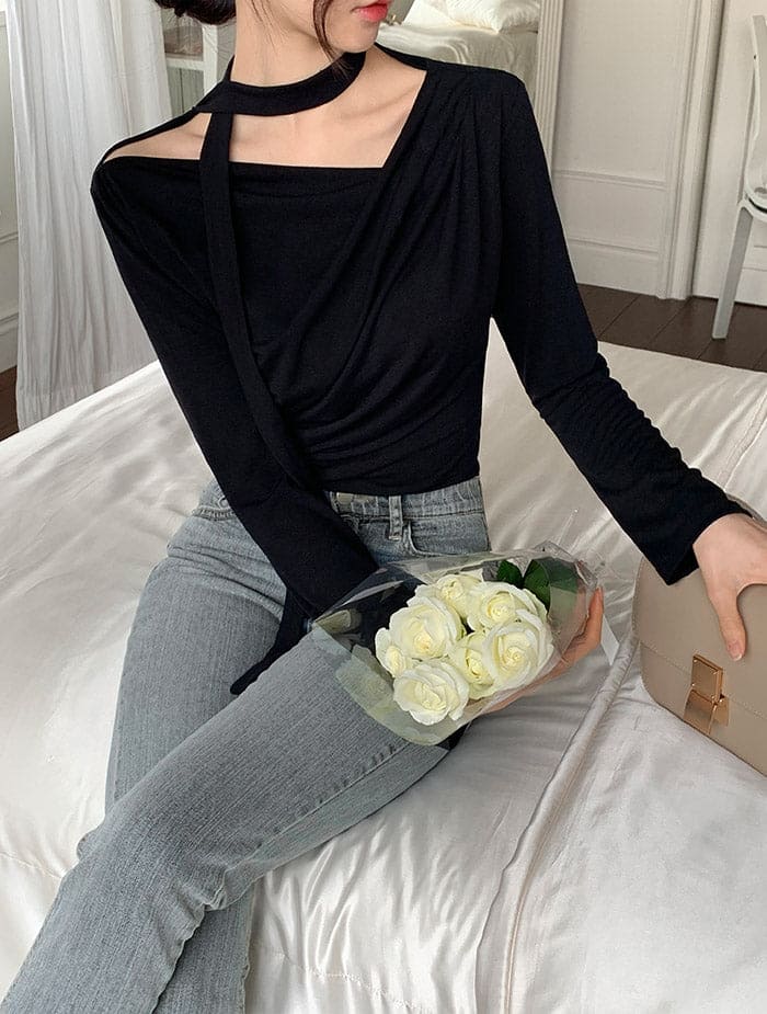 【🩰Ballet Core】Drape Shirring Tie Set