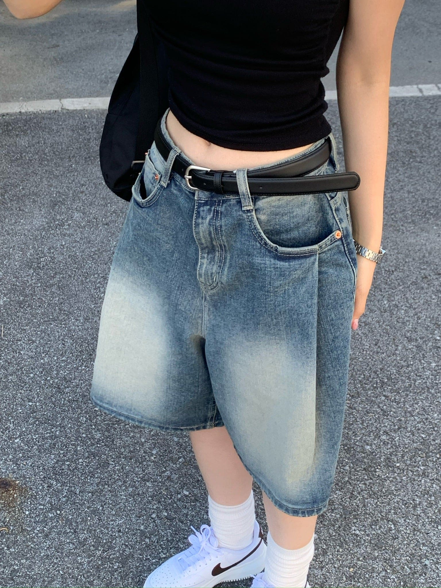 【慵懶風】Balloon Denim Half Pants