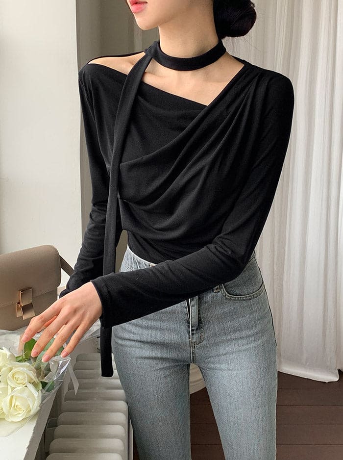 【🩰Ballet Core】Drape Shirring Tie Set