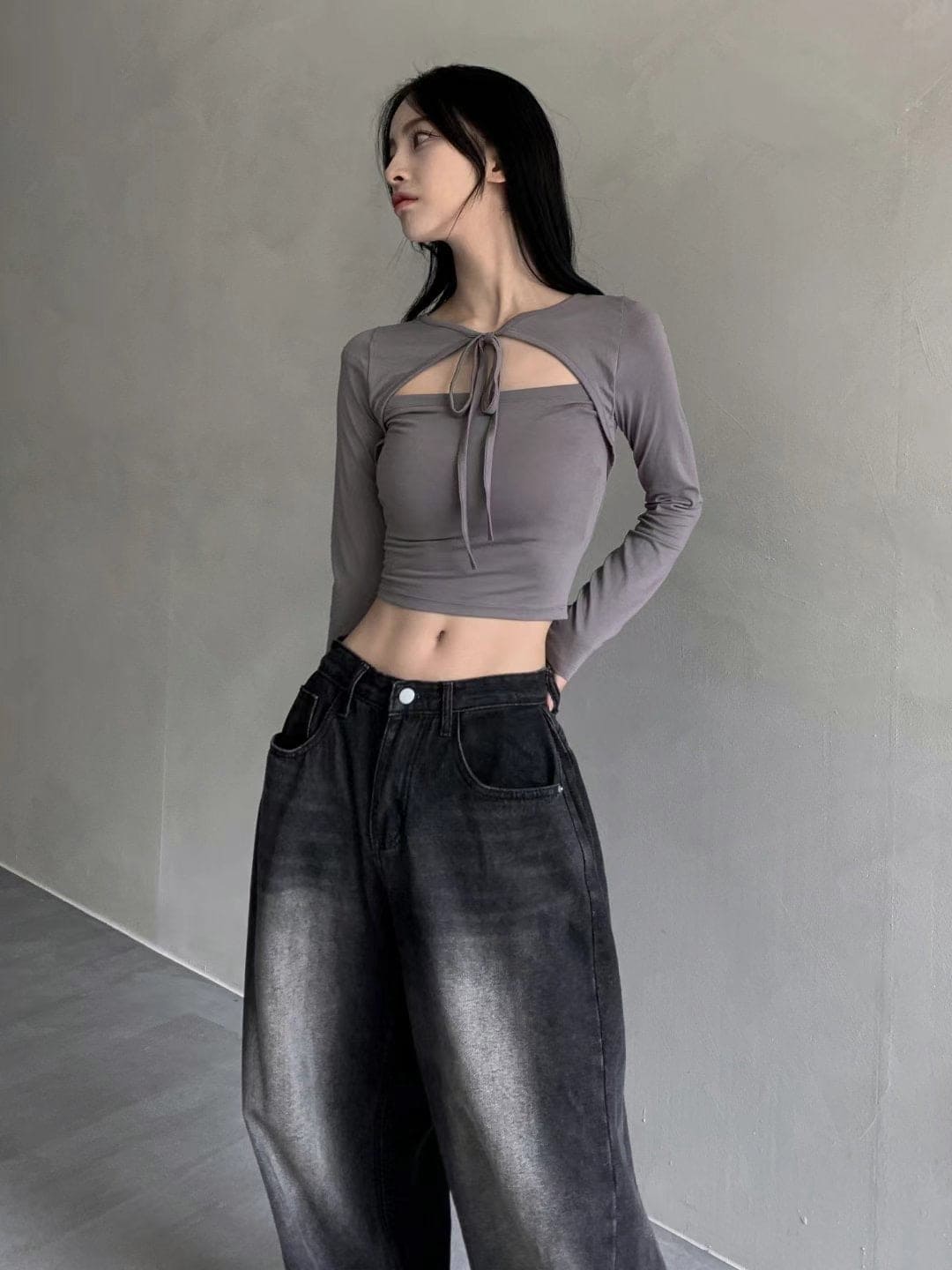 【🩶Korean Style Sexy】Ribbon Top 