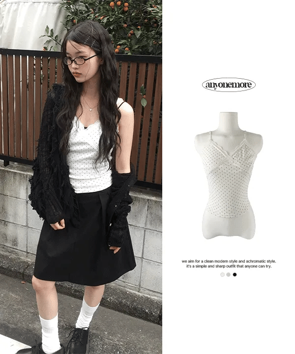 Mini Dot Lace Sleeveless