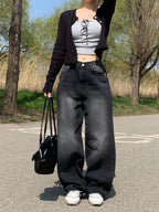 【Y2K Vibe】Cool Wide Jeans