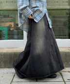 Rocher Maxi Denim Skirt 