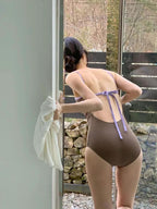 【🤎Simple and Beginner's Guide】Ribbon Back Monokini 