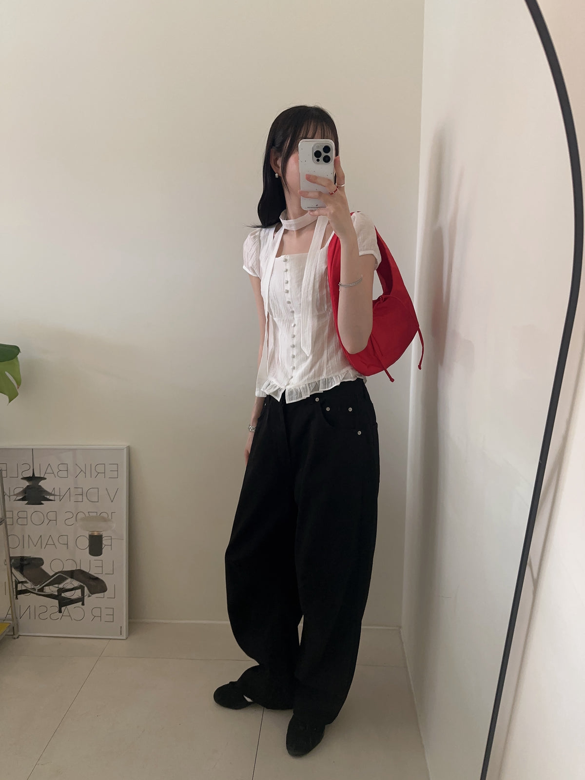 【仙氣約會】Sheer Wrinkle Blouse Set