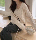 Palette Eyelet Ribbon Cardigan